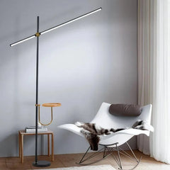 Modern floor lamp in black finish