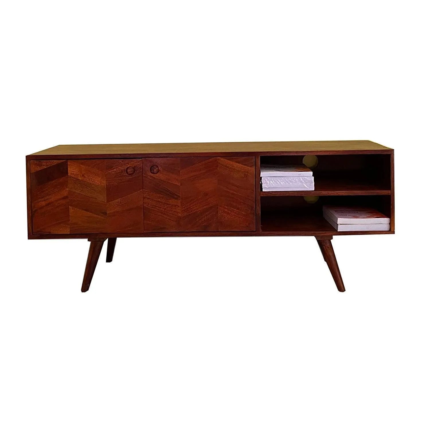 Wooden Twist Llindo Solid Sheesham Wood TV Unit for Living Room - Wooden Twist UAE