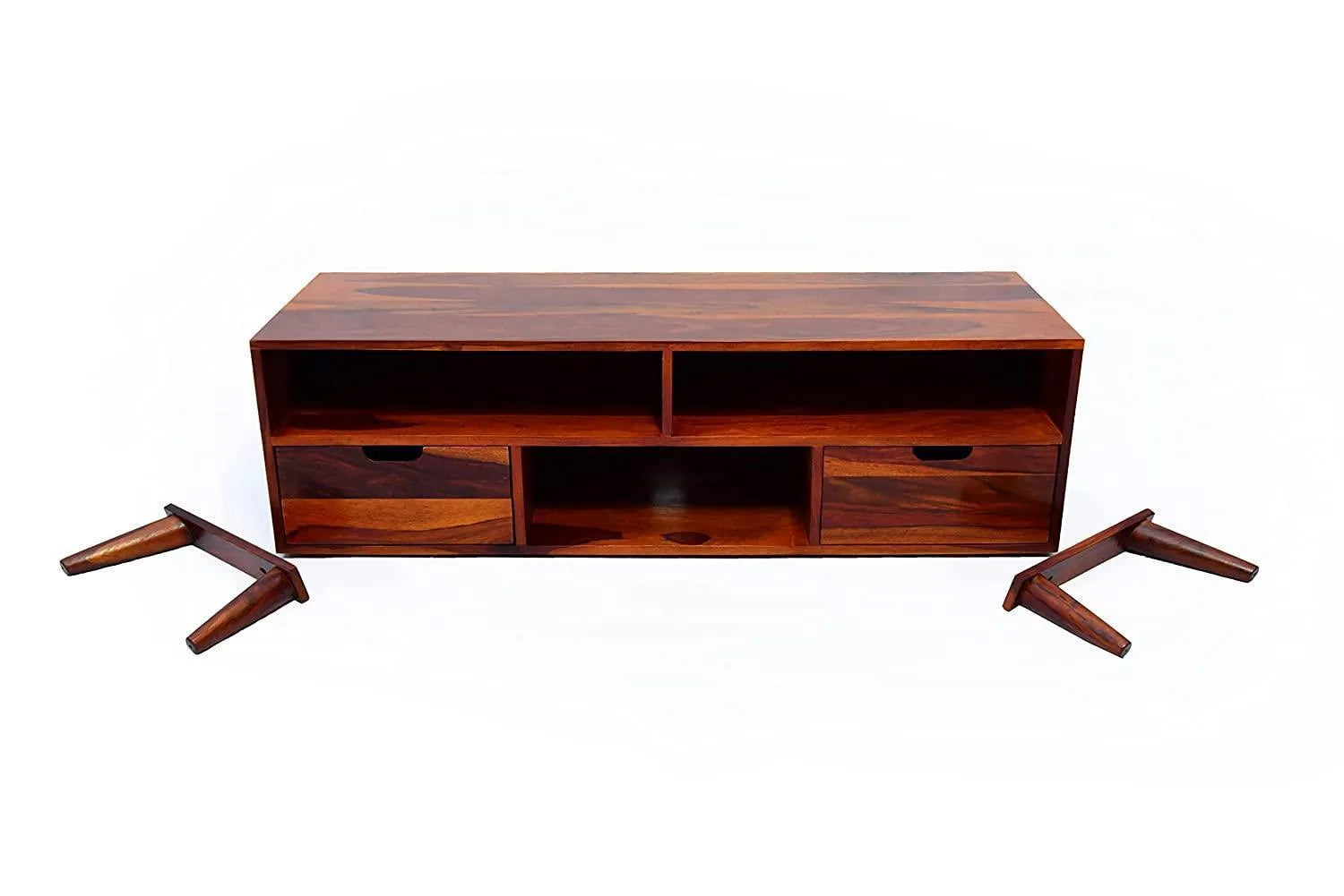 Wooden Twist Orzuelo Solid Sheesham Wood TV Unit for Living Room - Wooden Twist UAE