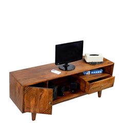 Wooden Twist Unico Solid Sheesham Wood TV Unit for Living Room - Wooden Twist UAE