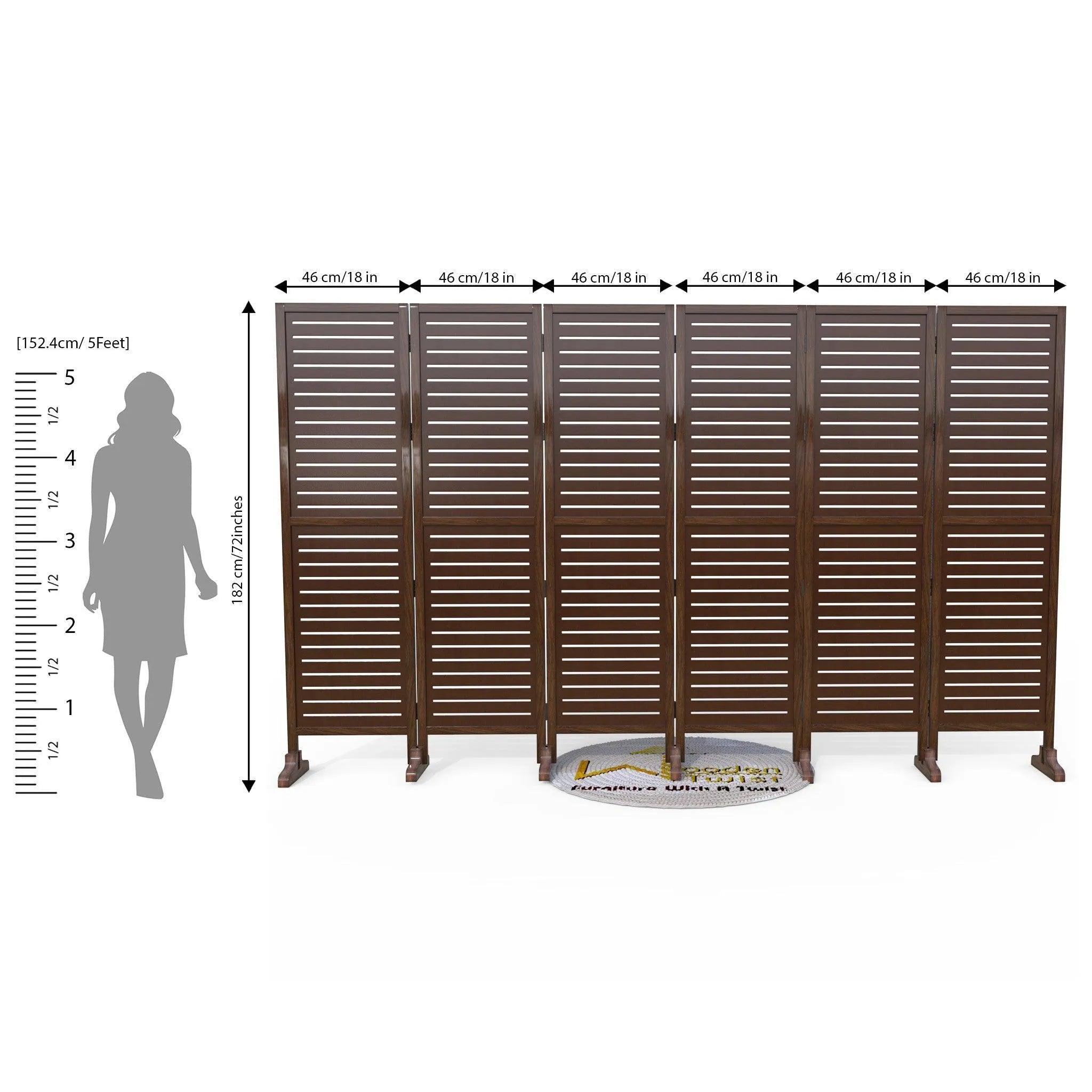 Wooden Twist Premium Solid Wood Room Divider - Wooden Twist UAE