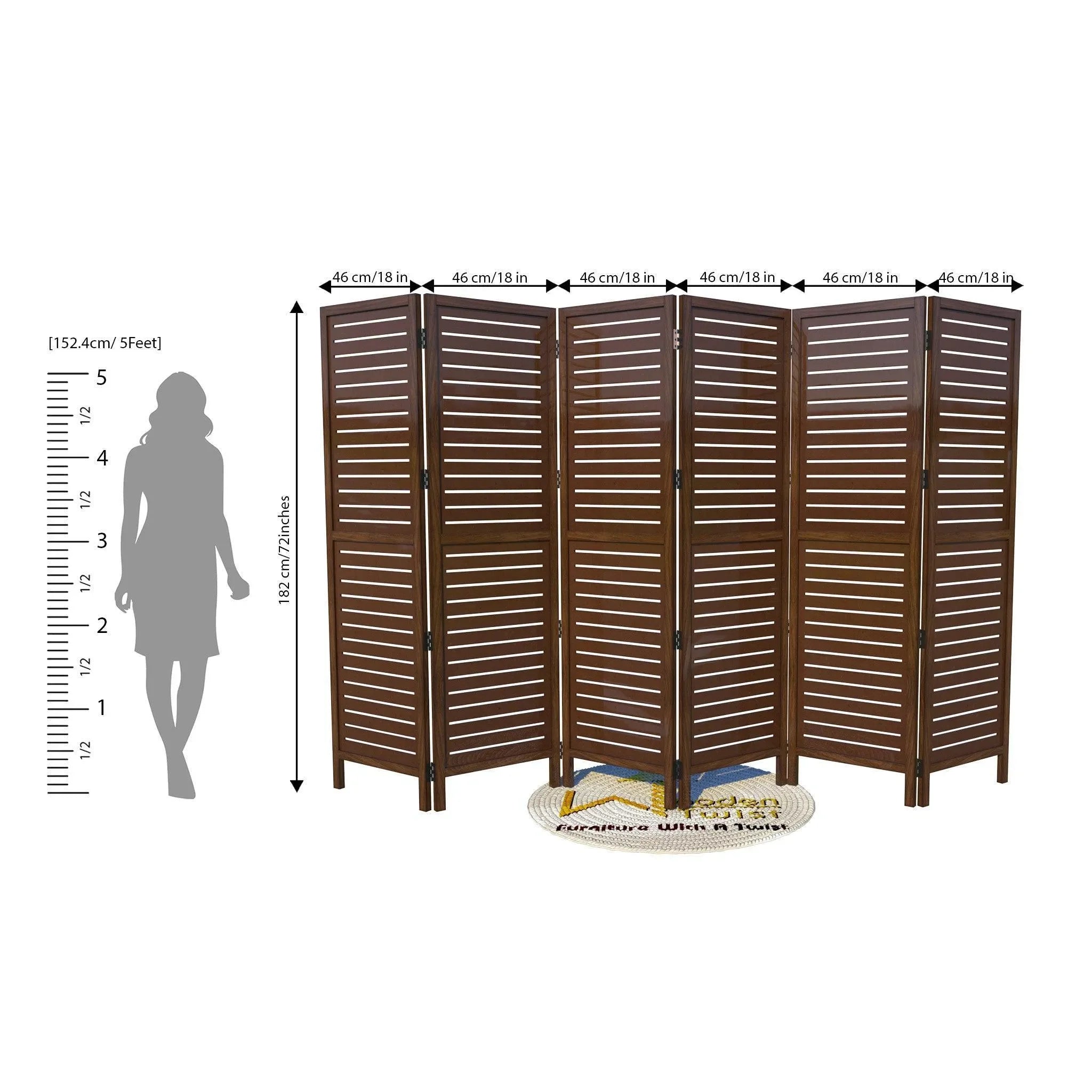 Wooden Handicrafts Partition Wooden Room Divider (Mango Wood) - Wooden Twist UAE