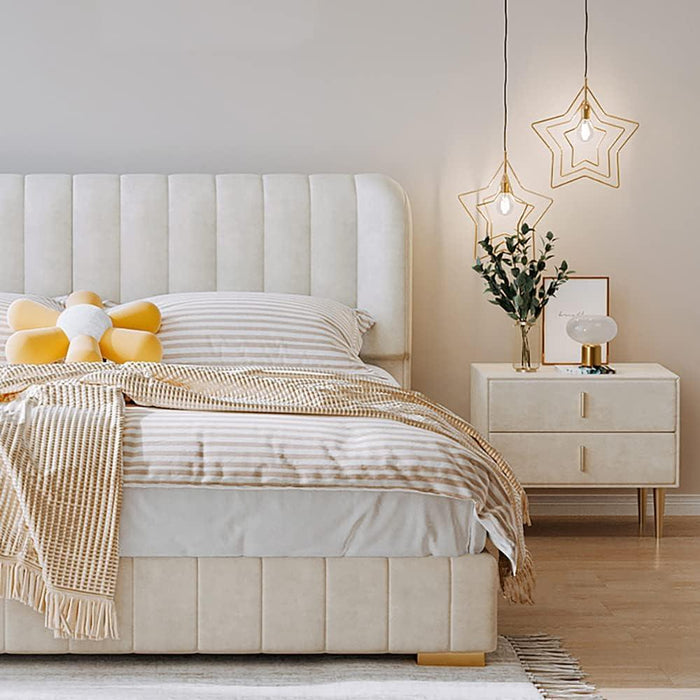 Velvet Upholstery Luxury Bed