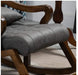 Wooden Twist Modern Rocking Chair with Button Tufted Footrest Velvet Fabric - Wooden Twist UAE
