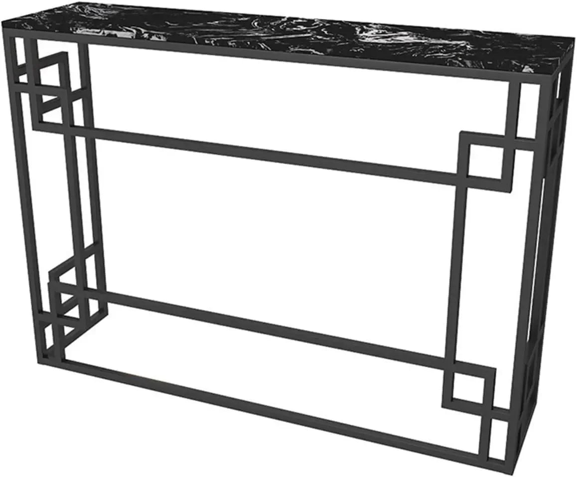 Stainless Steel Base, Marble Top Elegance