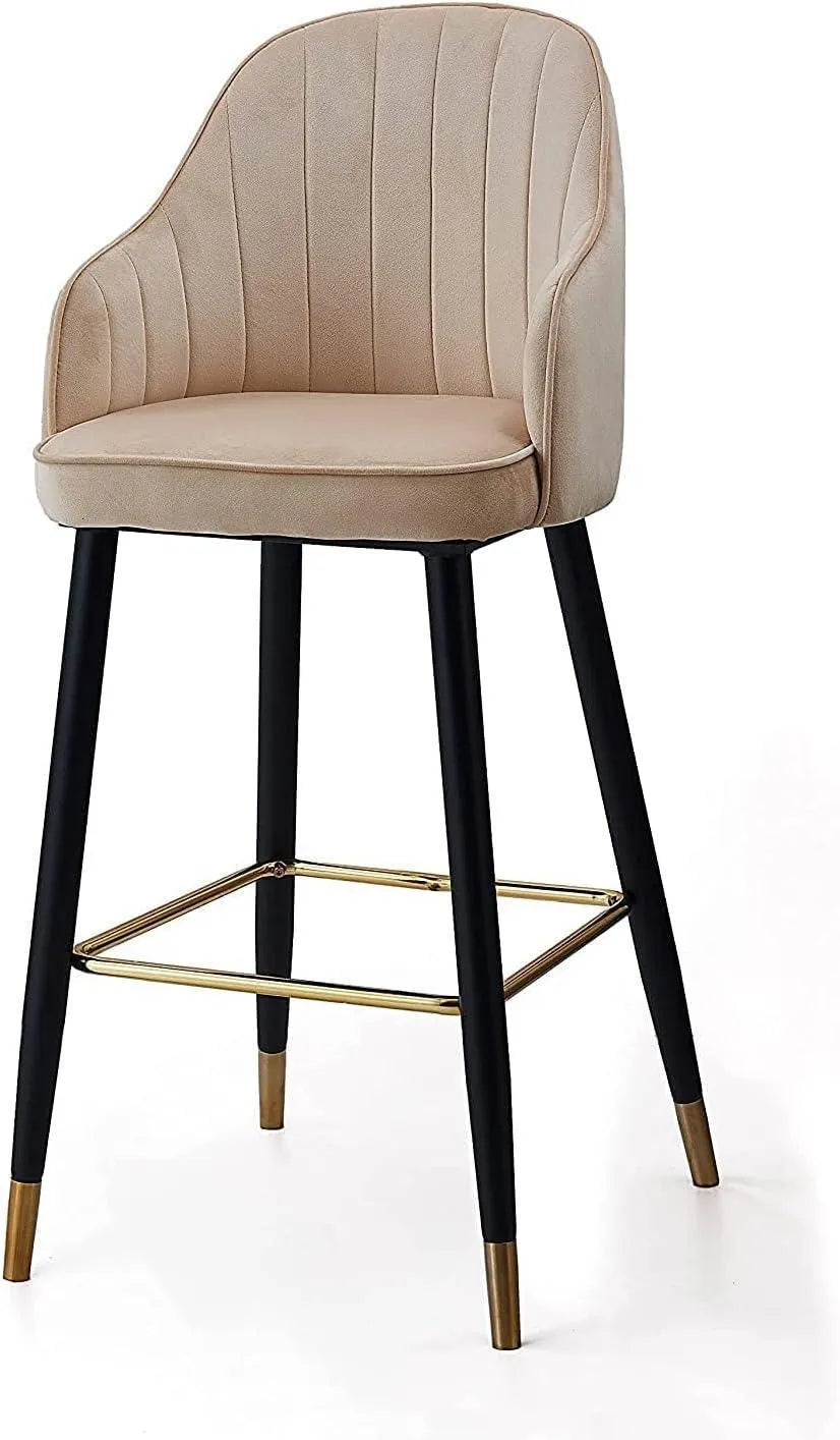 Wooden Twist Hassock Modern Cafe Dining Chair Metal Legs - Wooden Twist UAE