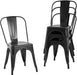 Wooden Twist Stackable Metal Outdoor & Indoor Tolix Side Cafe, Restaurant Kitchen Dining Chair ( Pack of 1 ) - Wooden Twist UAE