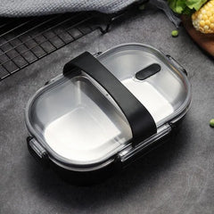 Portable Children's Lunch Box, 304 Stainless Steel Bento, Kitchen Leak Proof Food Box for Kids - Wooden Twist UAE