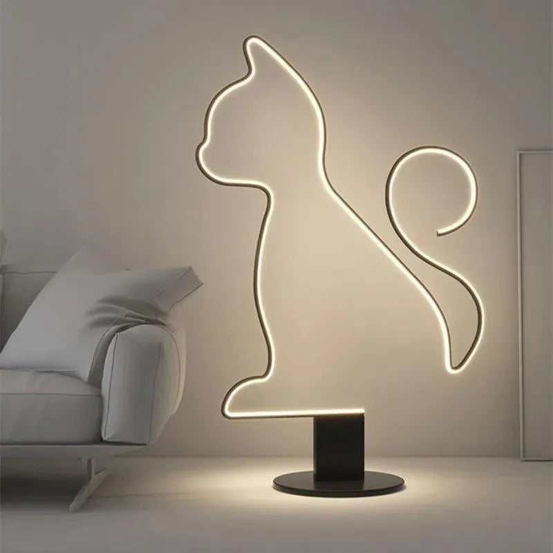 Modern Cat Shape Floor Lamp