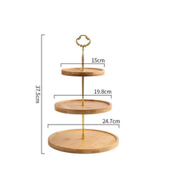 Dessert Stand Display Decoration Cake Tray - Wooden Twist UAE