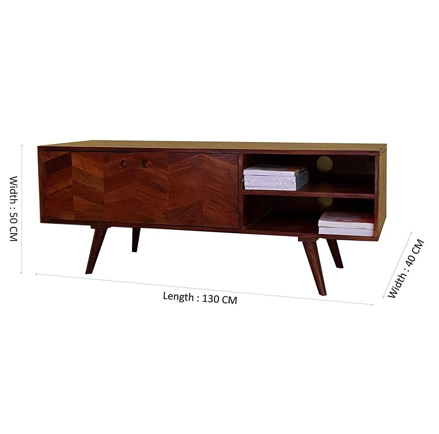 Wooden Twist Llindo Solid Sheesham Wood TV Unit for Living Room - Wooden Twist UAE