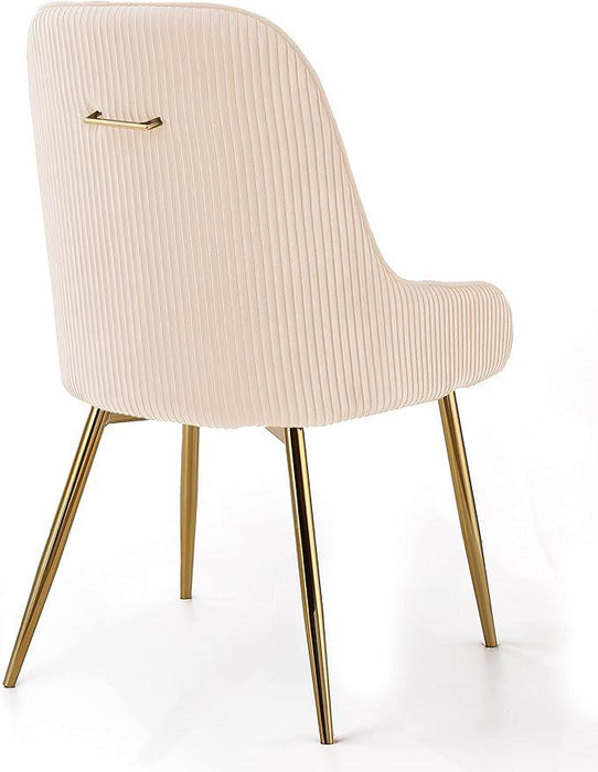 Contemporary Metal Leg Dining Chair - Explore modern aesthetics with our dining chair featuring chic metal legs, ideal for trendy interiors in Dubai