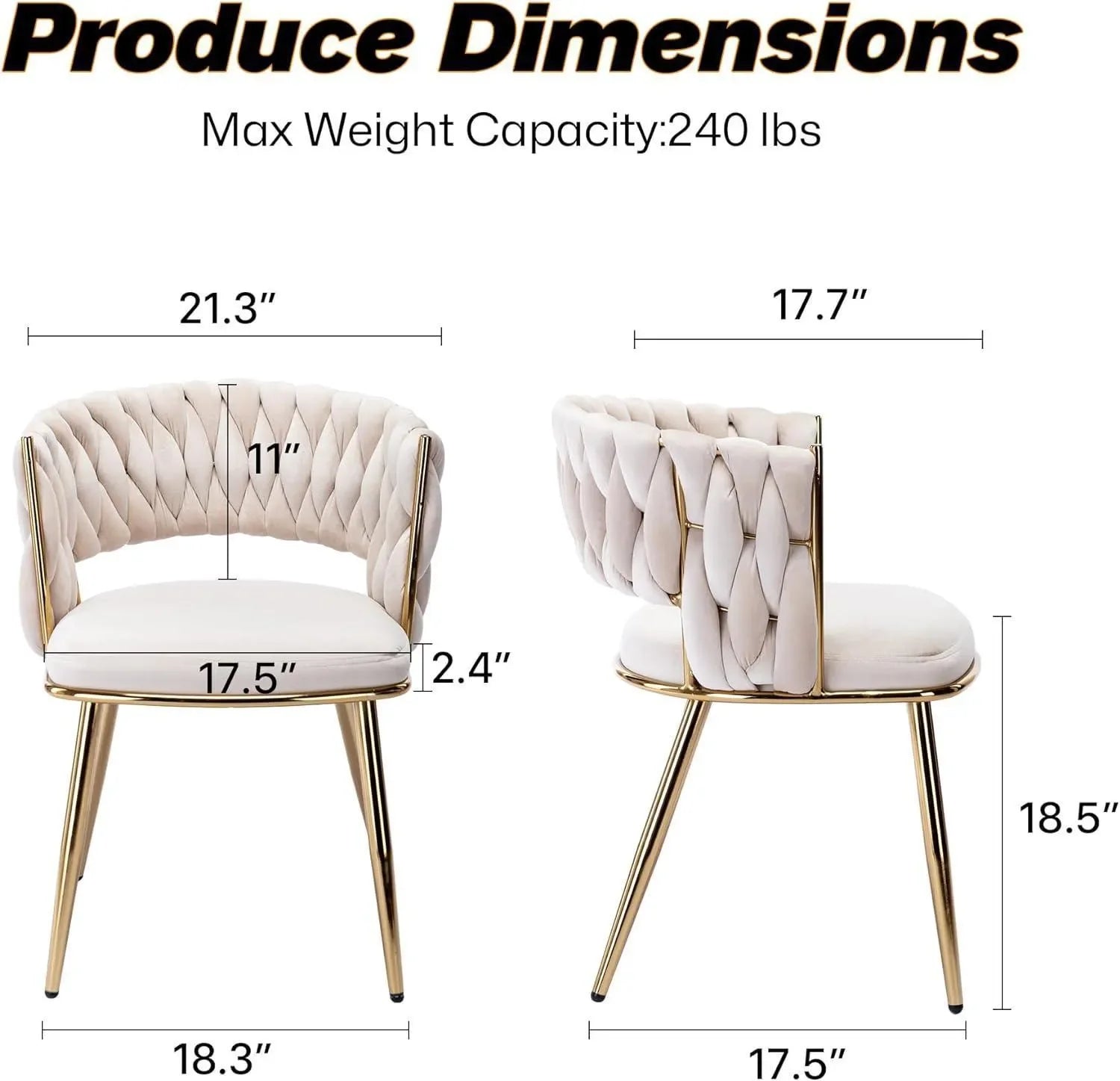 Wooden Twist Woven Carved Backrest Velvet Upholstery and Metal Legs Elegant Seating Dining Chair for Cafe, Restaurant, and Home - Wooden Twist UAE