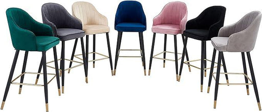 Wooden Twist Hassock Modern Cafe Dining Chair Metal Legs - Wooden Twist UAE