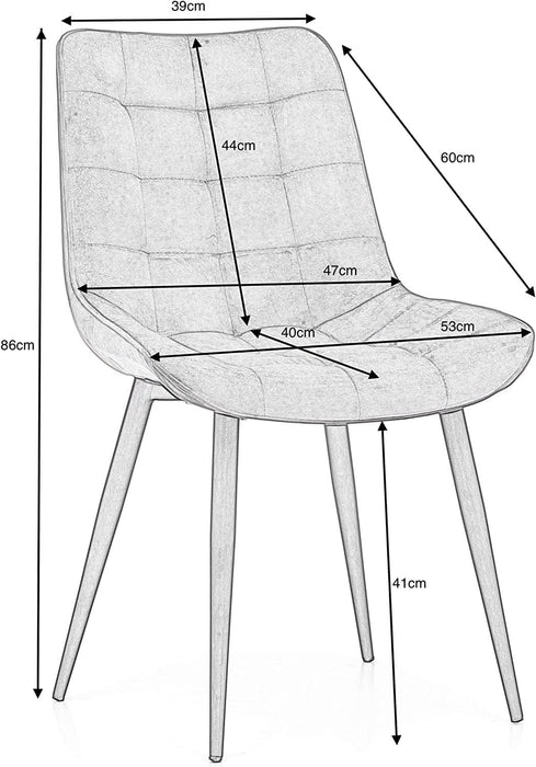 Wooden Twist Stow Design Modern Cafe Dining Chair Metal Legs - Wooden Twist UAE