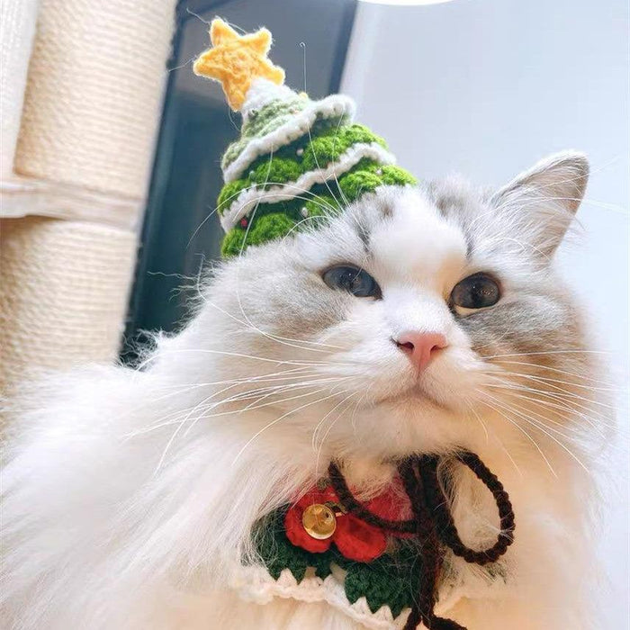Pet Christmas Handmade Woolen Hat Pet Hat