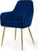 Wooden Twist Velour Modern Cafe Dining Chair Metal Legs - Wooden Twist UAE