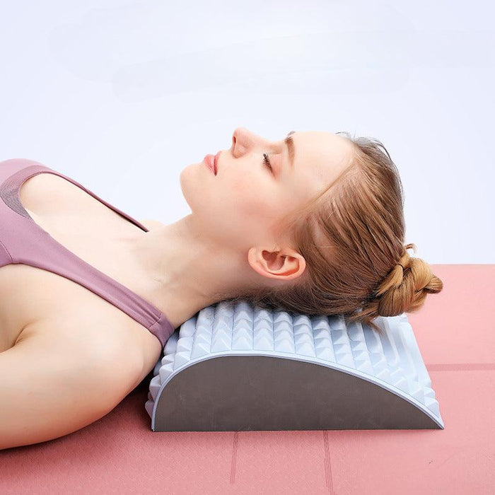 Back Stretcher Pillow Neck Lumbar Support Massager For Neck Waist Back Sciatica Herniated Disc Pain Relief Massage Relaxation - Wooden Twist UAE