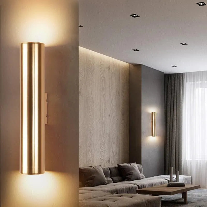 Modern Premium Wall Lamp With Dual Lights - Wooden Twist UAE