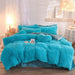 Luxury Thick Fleece Duvet Cover Queen King Winter Warm Bed Quilt Cover Pillowcase Fluffy Plush Shaggy Bedclothes Bedding Set Winter Body Keep Warm - Wooden Twist UAE