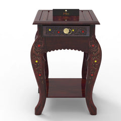 Wooden Hand Carved Side Table - Wooden Twist UAE