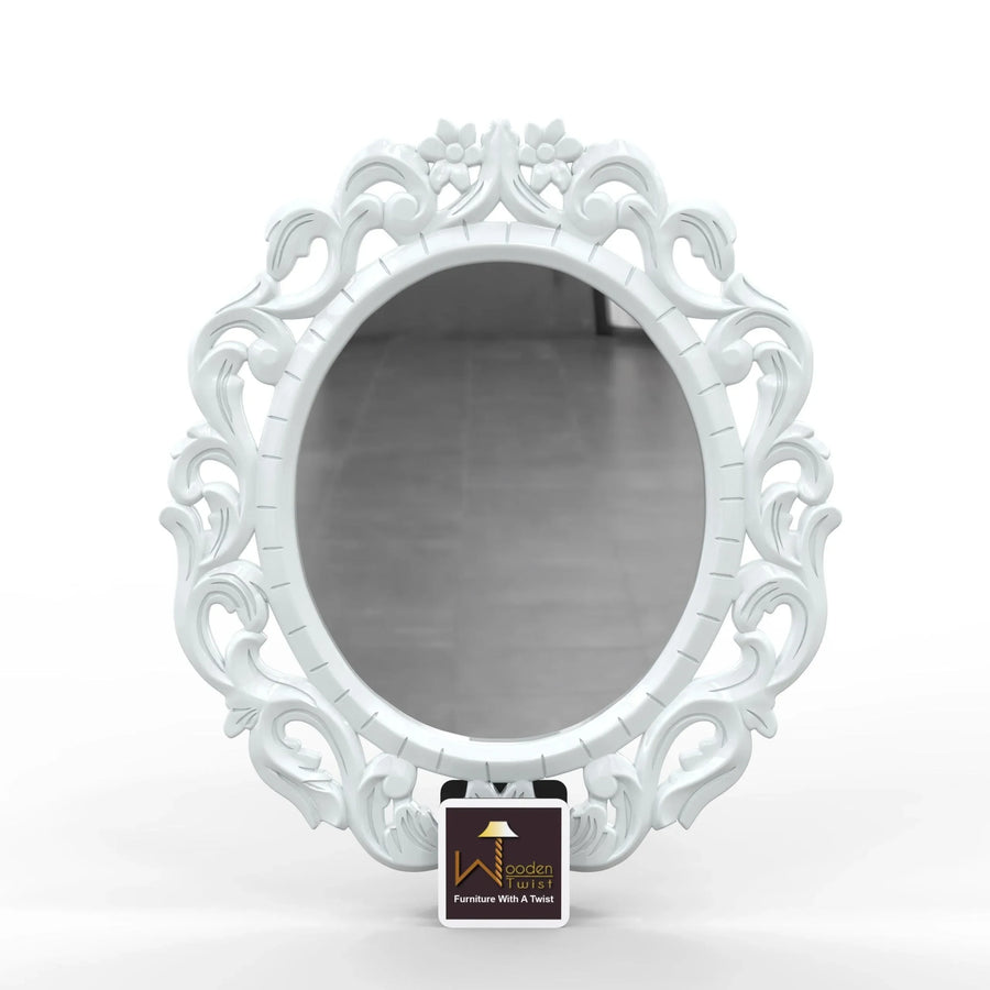 Hand-Carved, Antique-White Finish