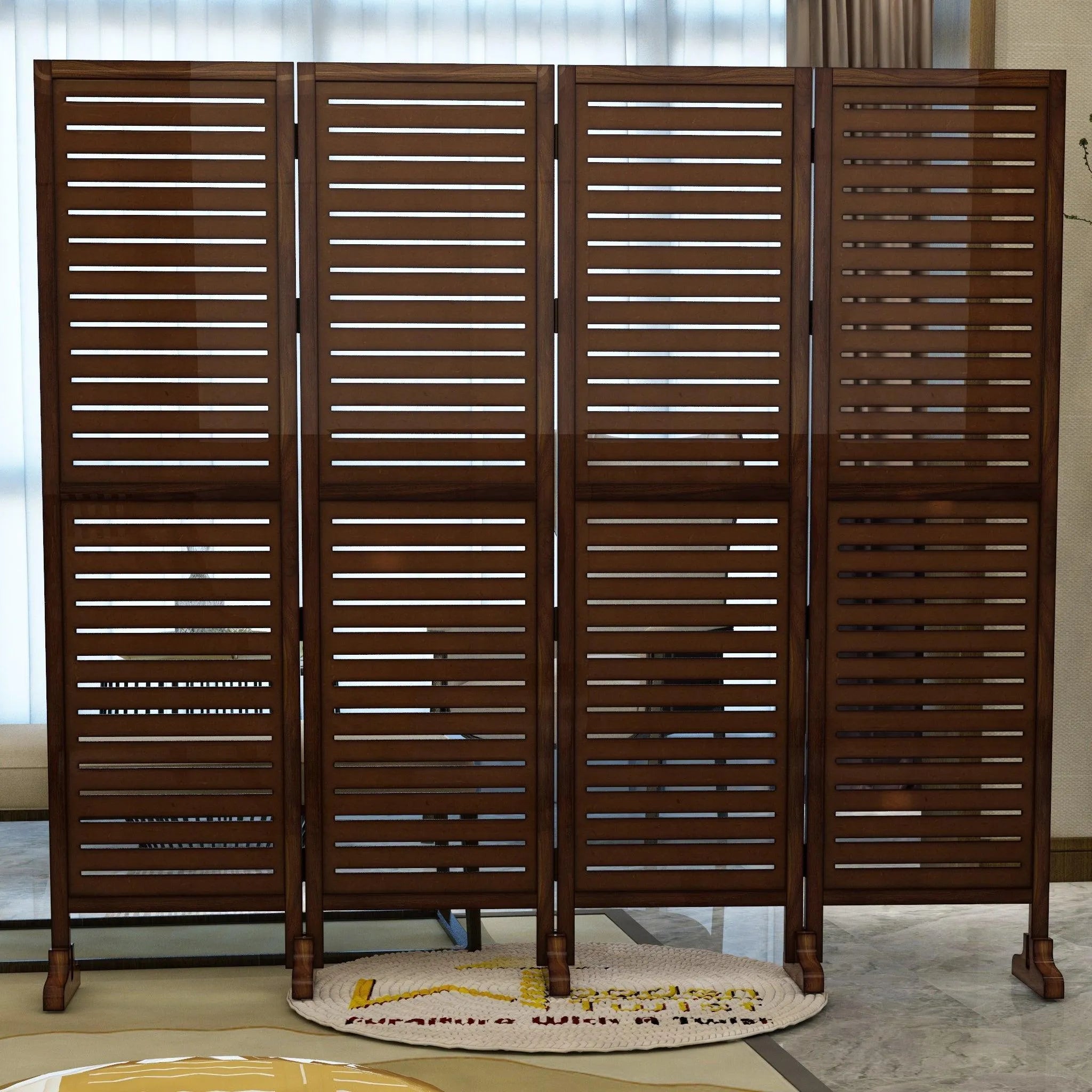 Wooden Twist Premium Solid Wood Room Divider - Wooden Twist UAE