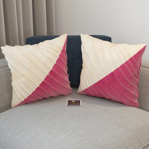 Wooden Twist Abstract Square Jute Cushion Cover Set of 2 ( Multicolor ) - Wooden Twist UAE