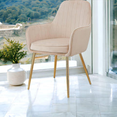 Velour dining chair