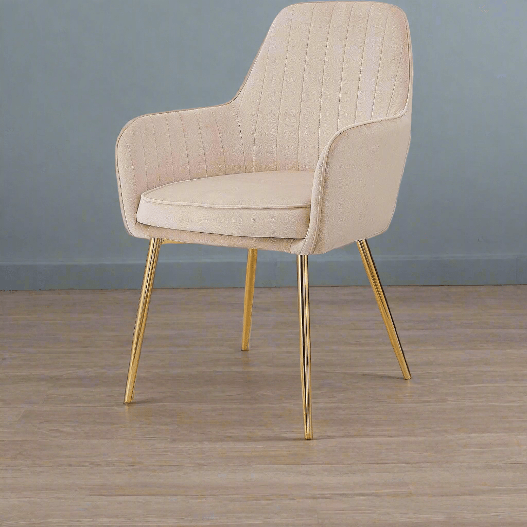 Velour dining chair