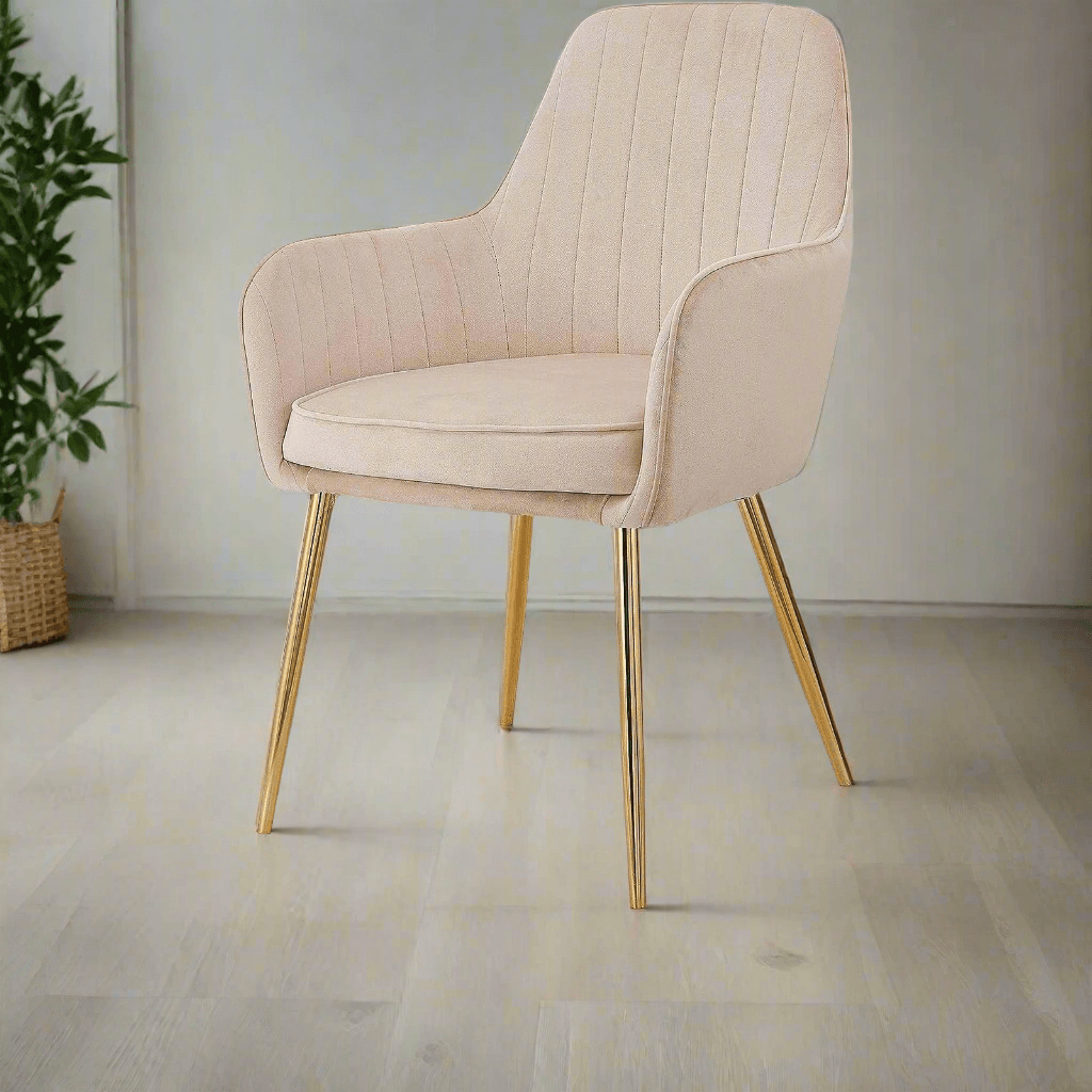 Velour dining chair