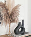Wooden Twist Modern Home Decor Black Ceramic Decorative Vase for Flowers - Wooden Twist UAE