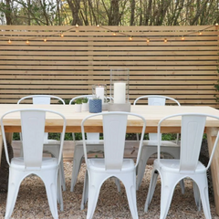 Wooden Twist Stackable Metal Outdoor & Indoor Tolix Side Cafe, Restaurant Kitchen Dining Chair ( Pack of 1 ) - Wooden Twist UAE