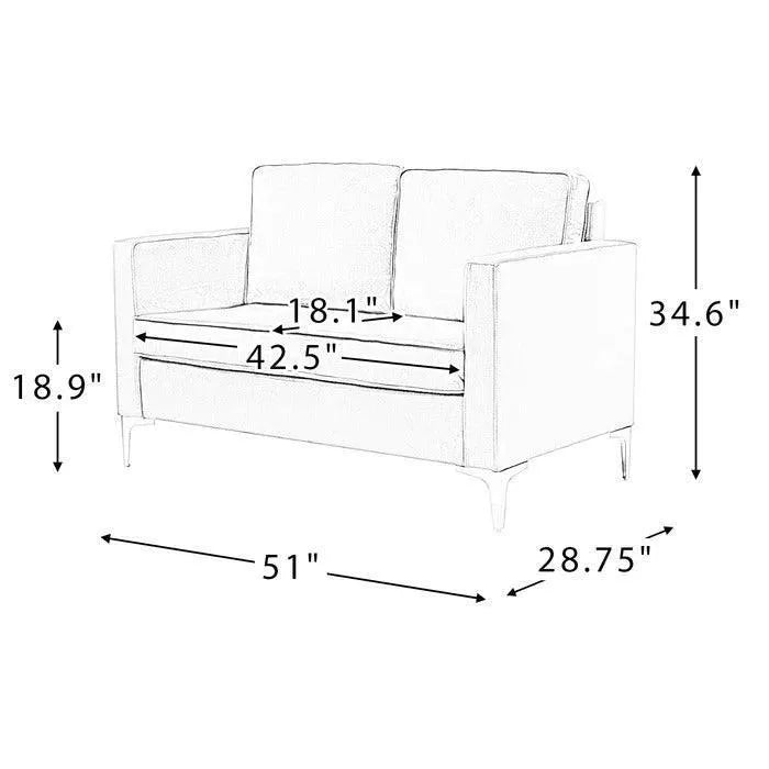 Wooden Twist Avión Solid Wood Loveseat 2-Seater Bench with Two Cushions - Wooden Twist UAE