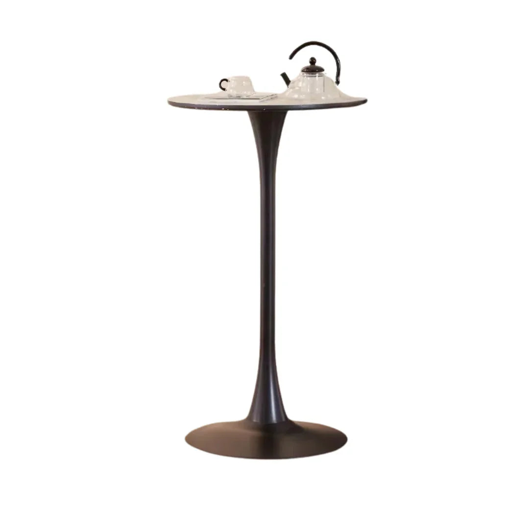 Premium marble bistro table with minimalist pedestal base for modern dining and bar areas