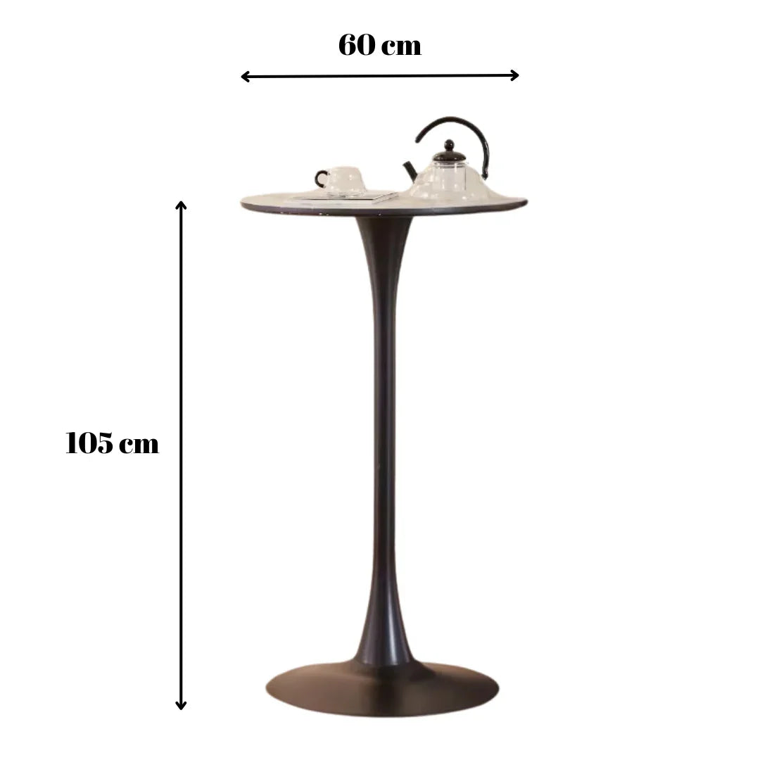 Contemporary marble top pedestal cocktail table for luxury kitchen island and lounge décor
