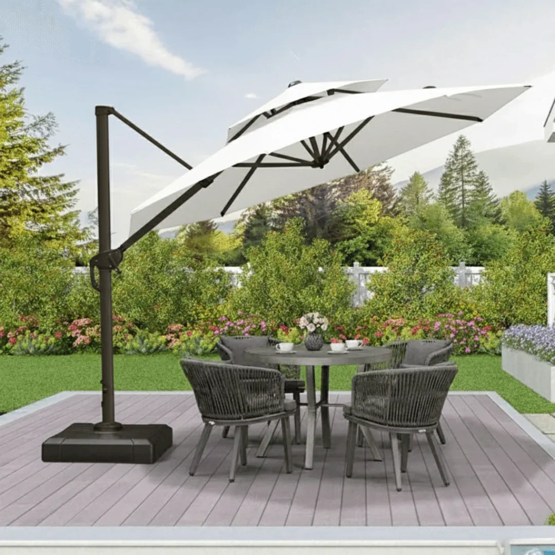 Sunshade Aluminium Garden Umbrella in White