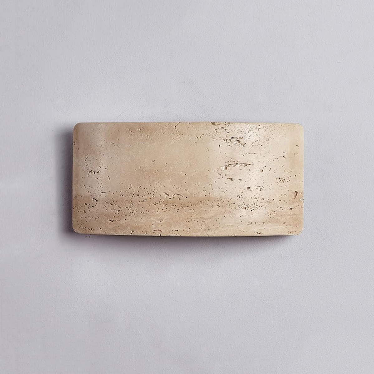 Arclume Yellow Travertine Wall Light front view on white background