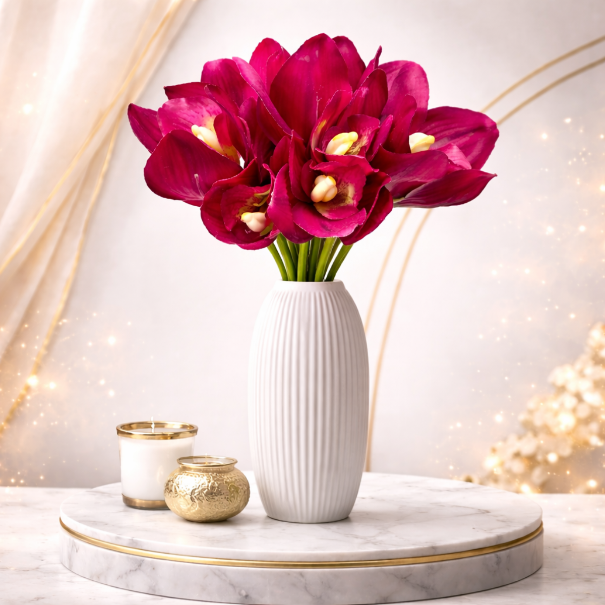 Artificial Magenta Orchid Flower