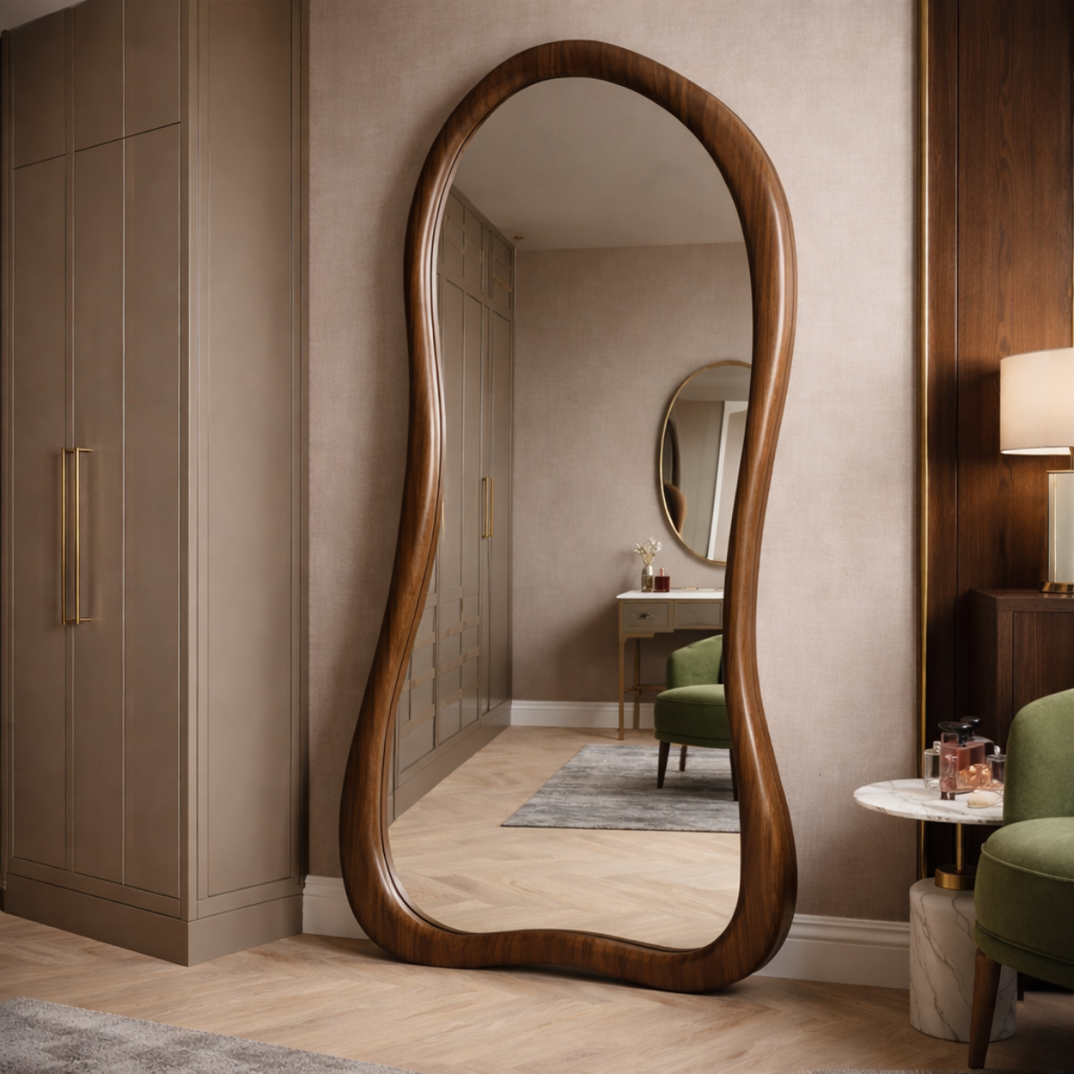 Irregular Aurelia Wave Full-Length Mirror