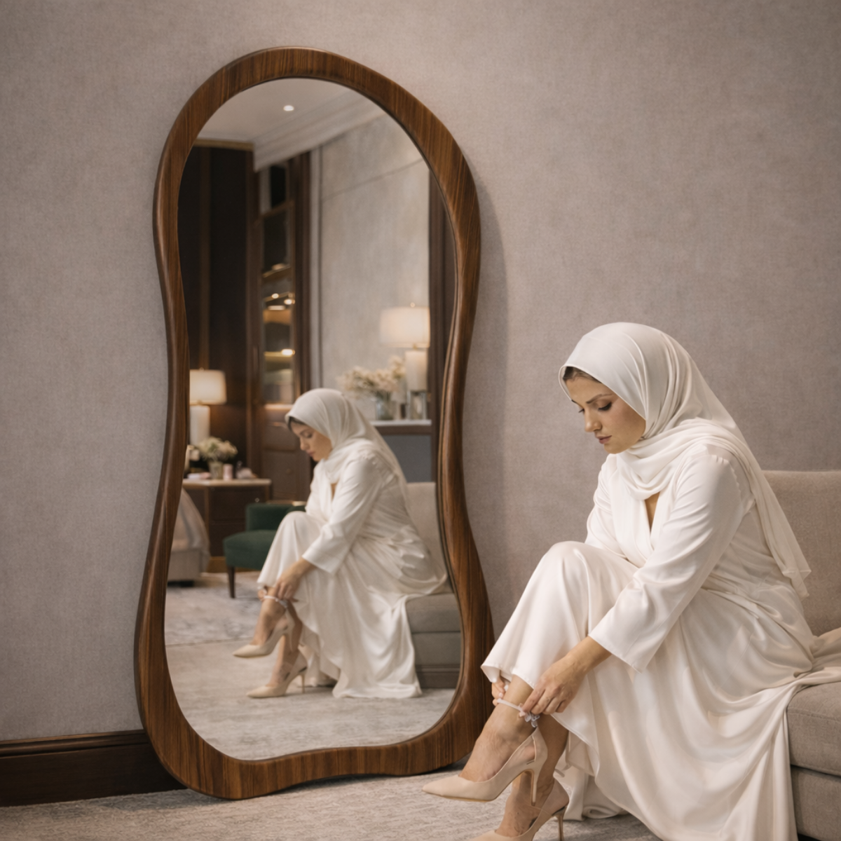 Irregular Aurelia Wave Full-Length Mirror