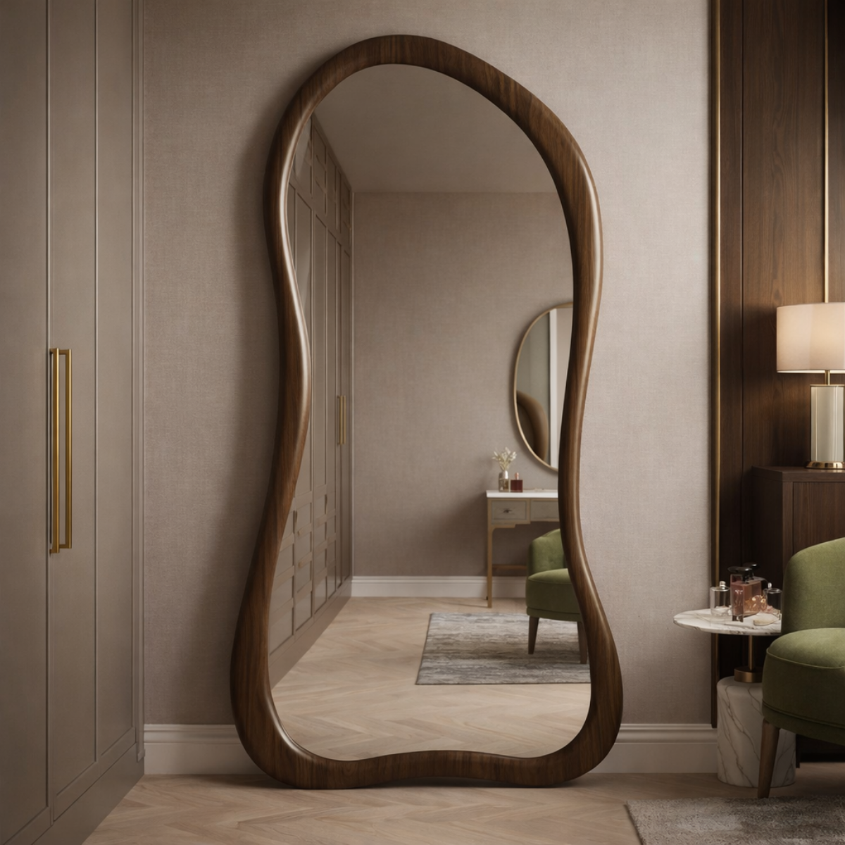 Irregular Aurelia Wave Full-Length Mirror