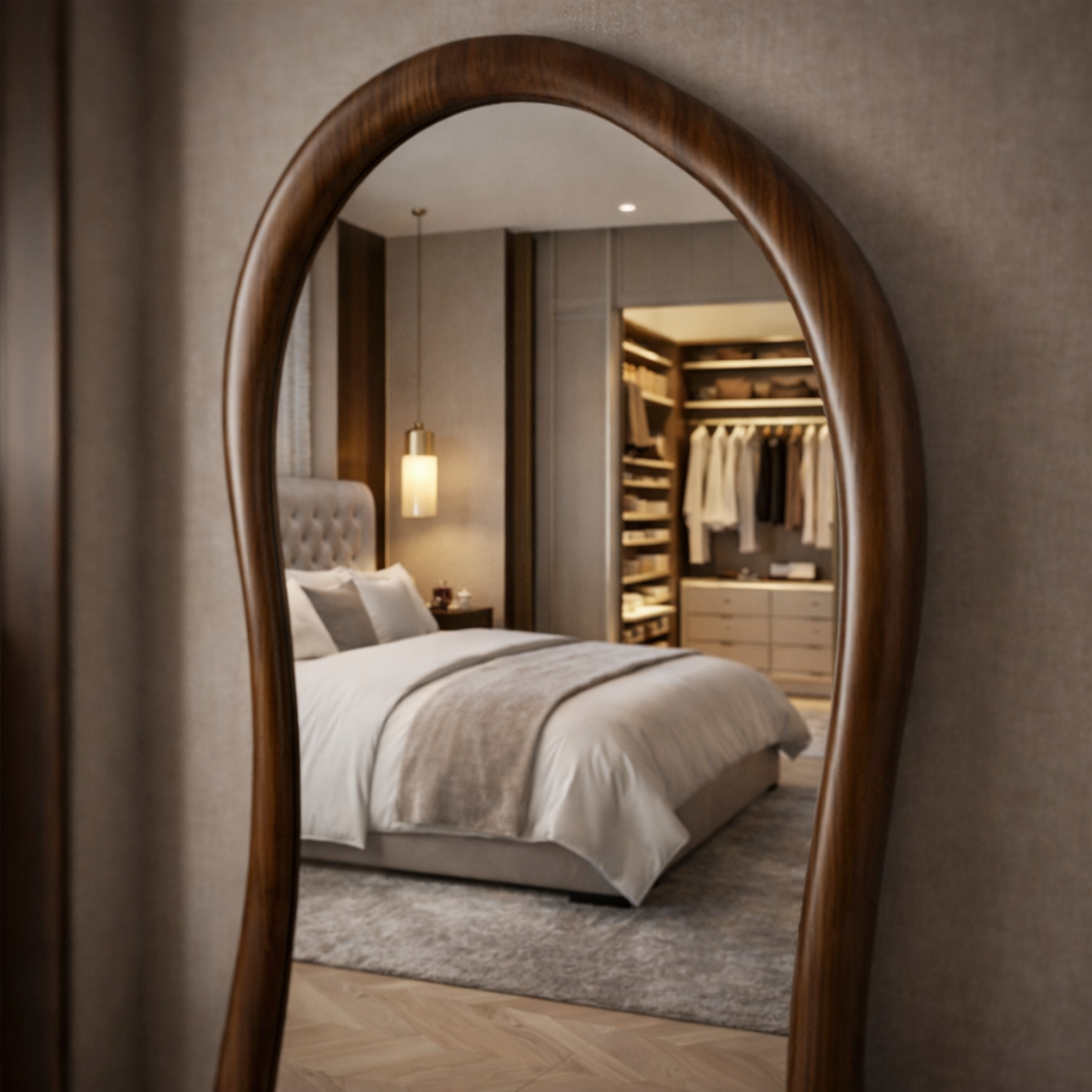 Irregular Aurelia Wave Full-Length Mirror