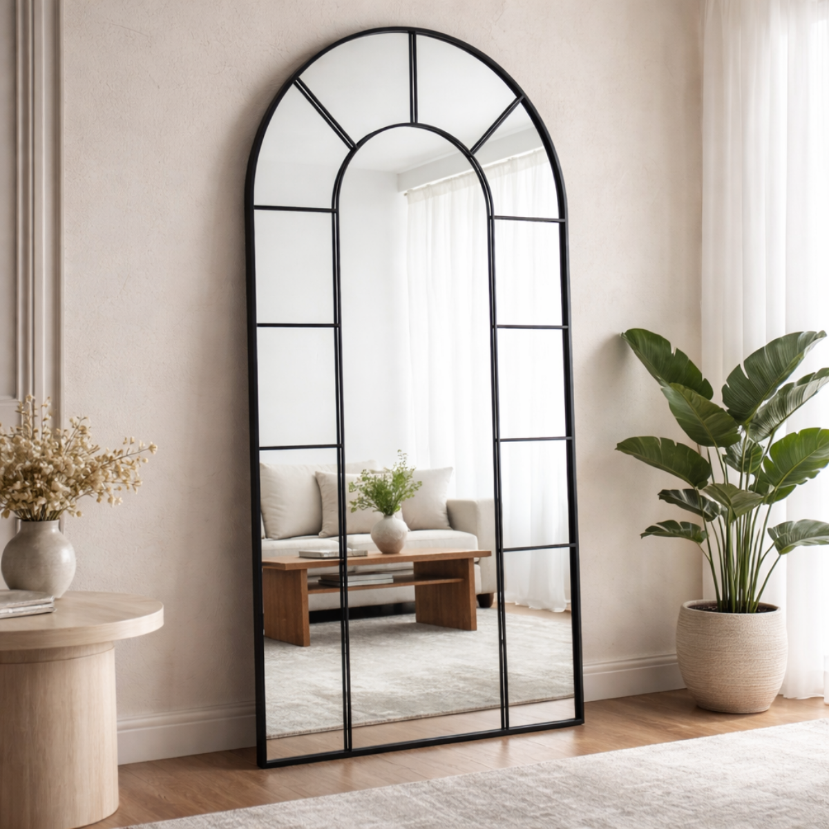Aurelio Arch Window Style Full-Length Mirror