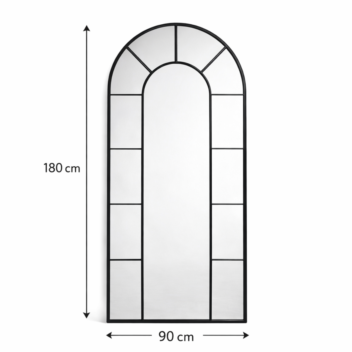 Aurelio Arch Window Style Full-Length Mirror