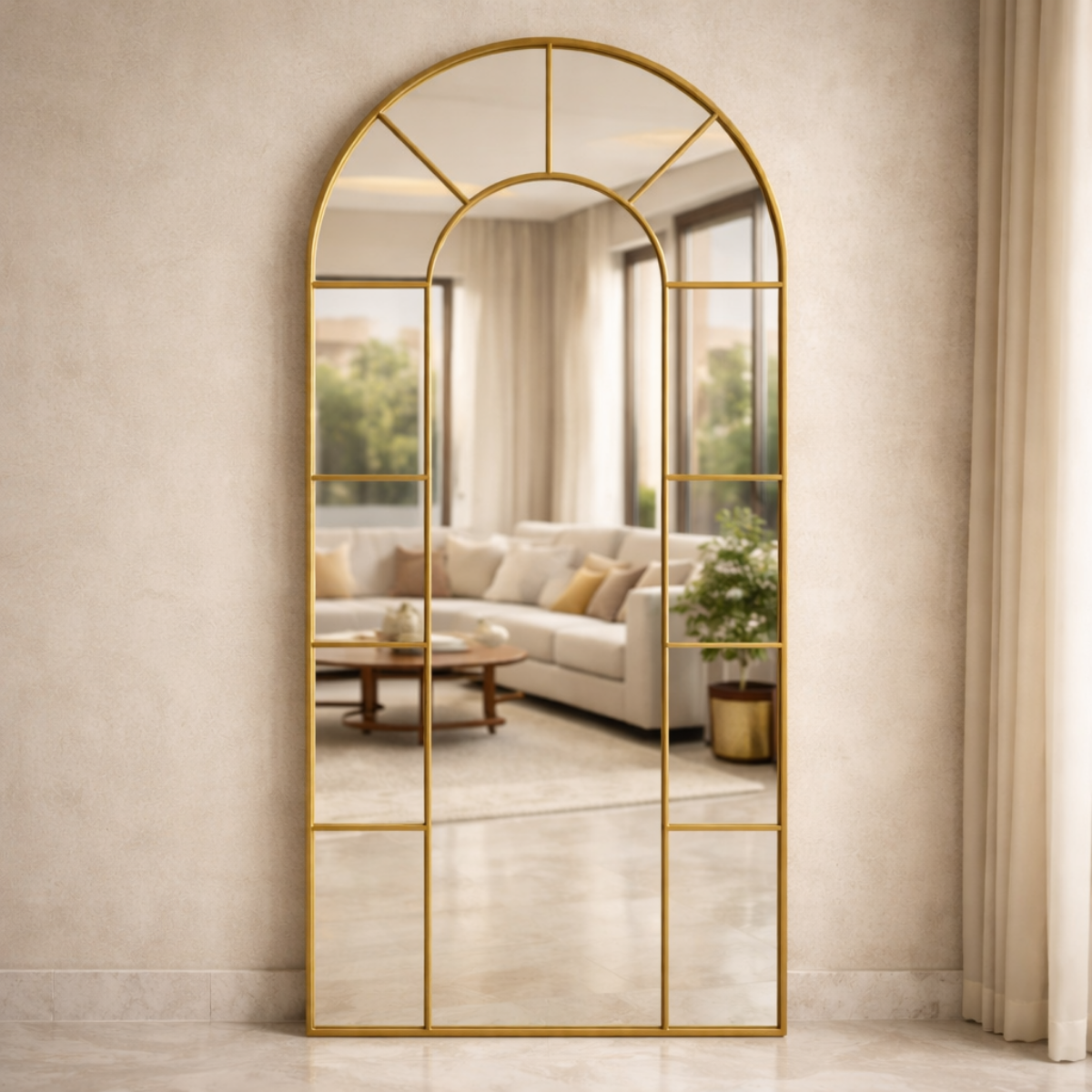 Aurelio Arch Window Style Full-Length Mirror