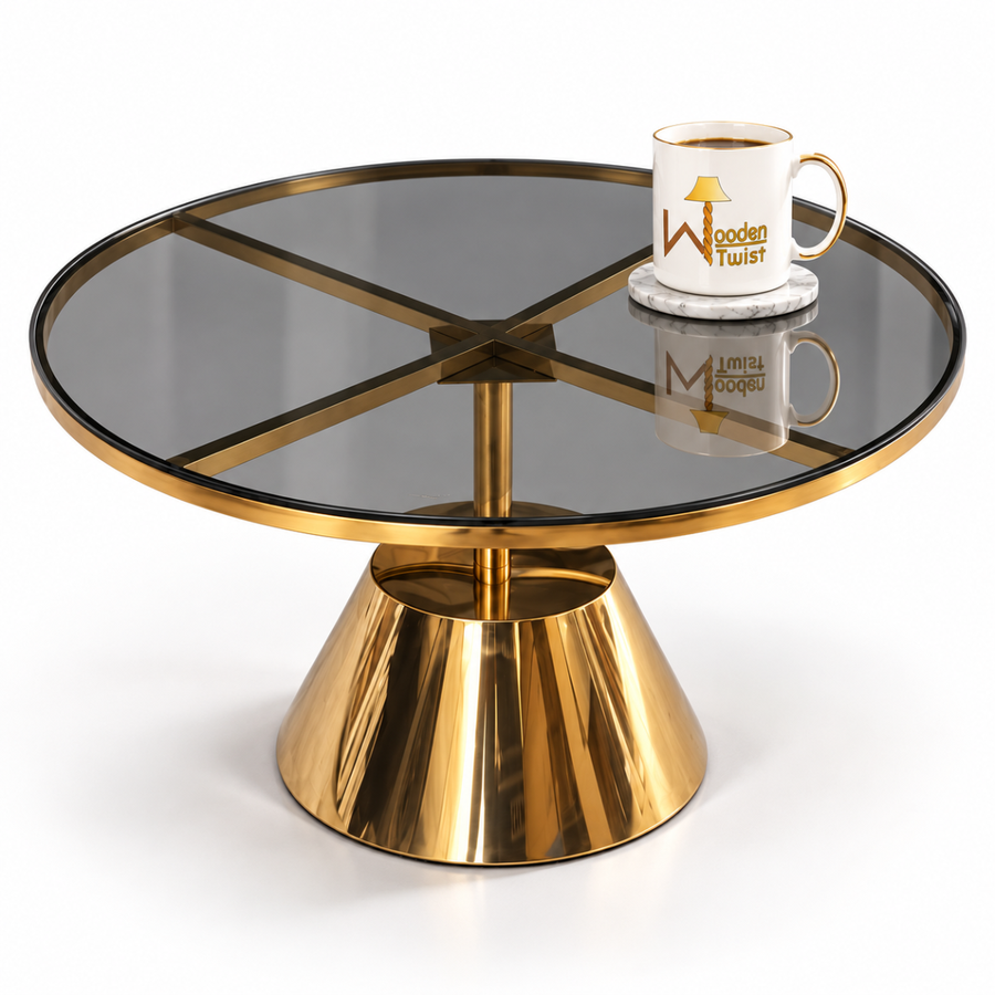 Golden Metal Pedestal Base
