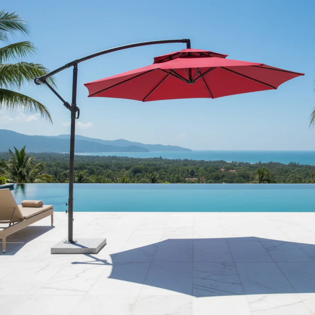 A Bold Red Statement Piece for Your Outdoor Living Area