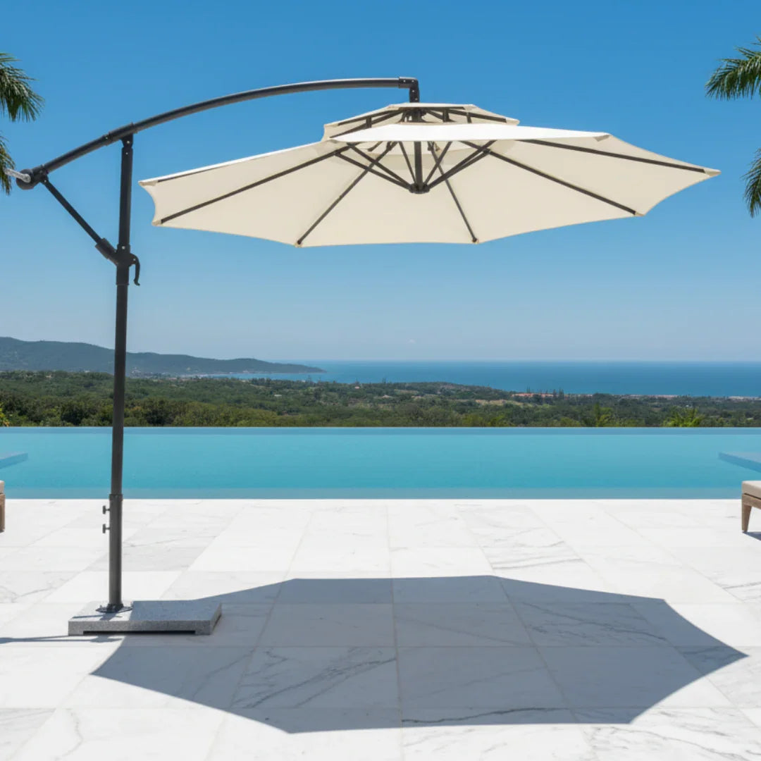 Crisp White Shade for a Clean, Modern Outdoor Look