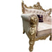 Wooden Boutique French Baroque Style Golden Leaf Hand Carved Sofa (2 Seater) - Wooden Twist UAE